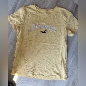 Hollister Yellow Short Sleeve Logo Tee